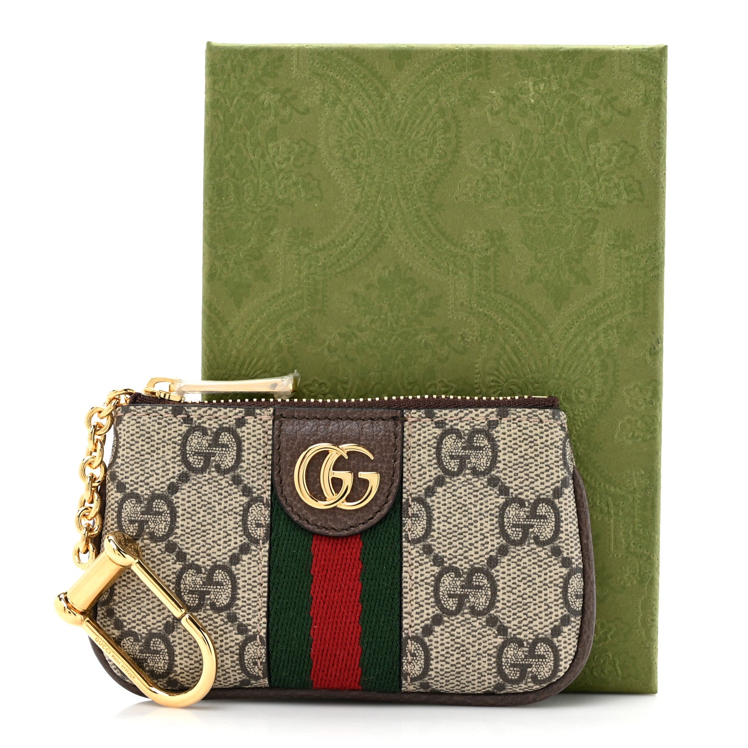 Gucci GG Supreme Monogram Web Ophidia Key Case Beige New Acero 8 of 8