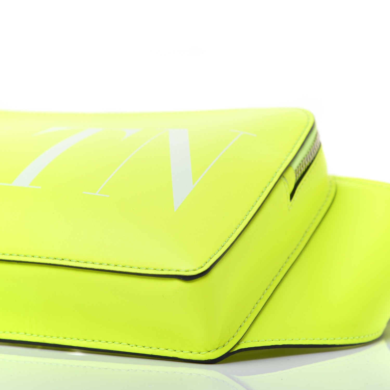 Valentino Garavani Calfskin VLTN Belt Bag Fluo Yellow 7 of 9