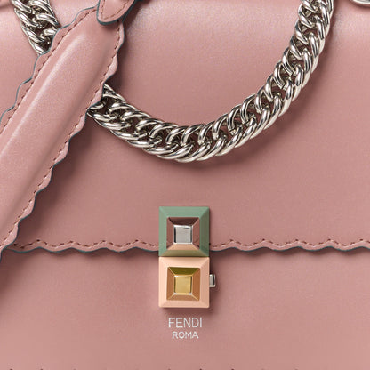 Fendi Vitello Liberty Scalloped Studded Small Kan I Shoulder Bag English Rose 10 of 12