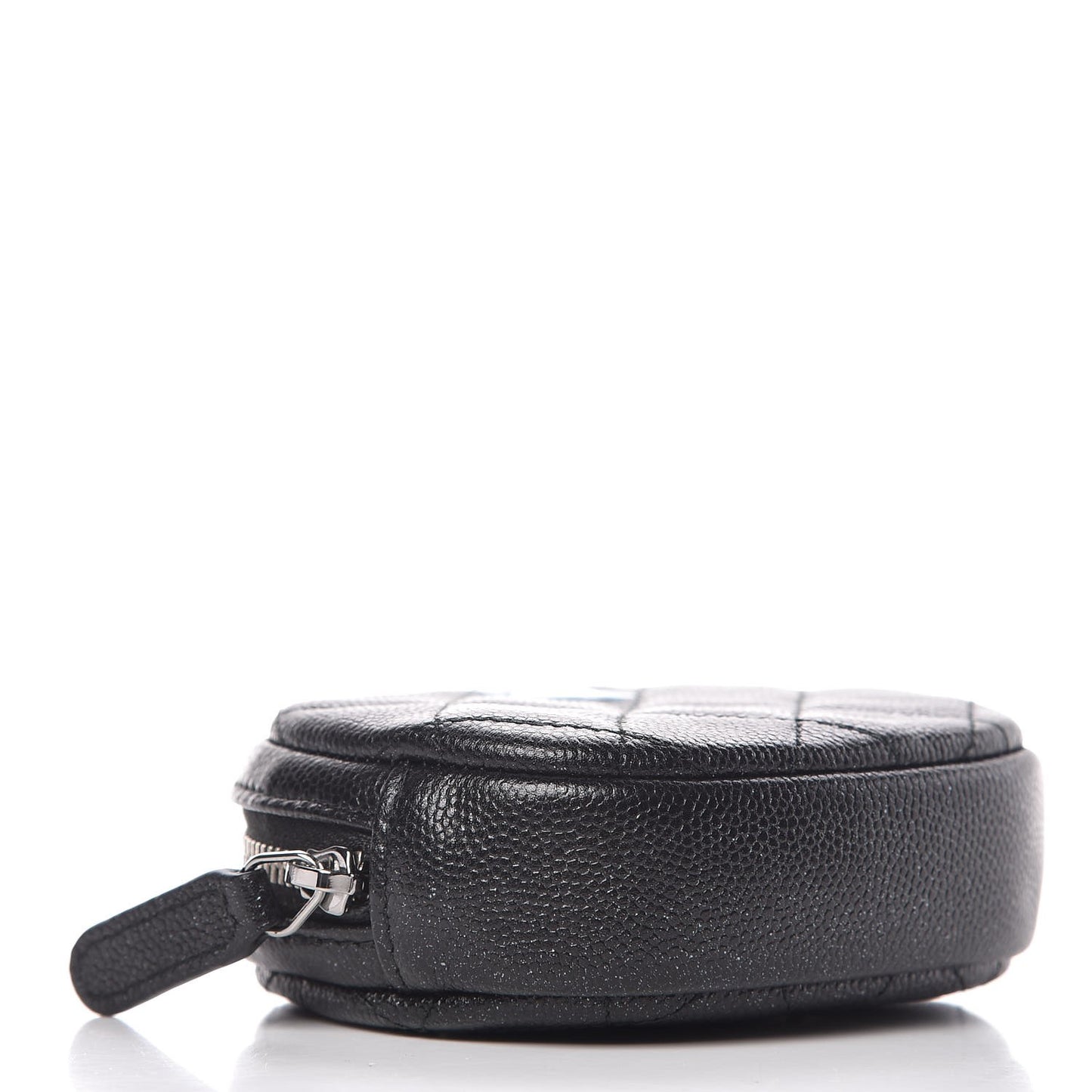 Caviar Quilted Zip Around Classic Coin Purse Black