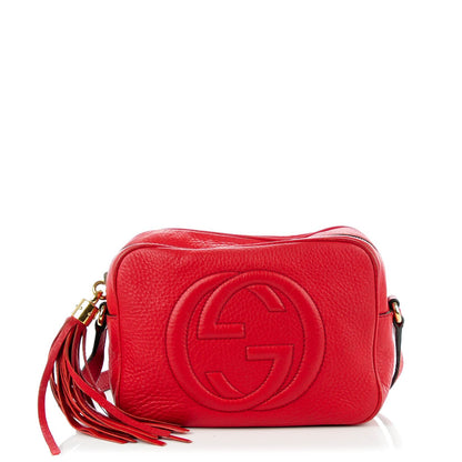 Gucci Pebbled Calfskin Small Soho Disco Bag Tabasco Red 1 of 7