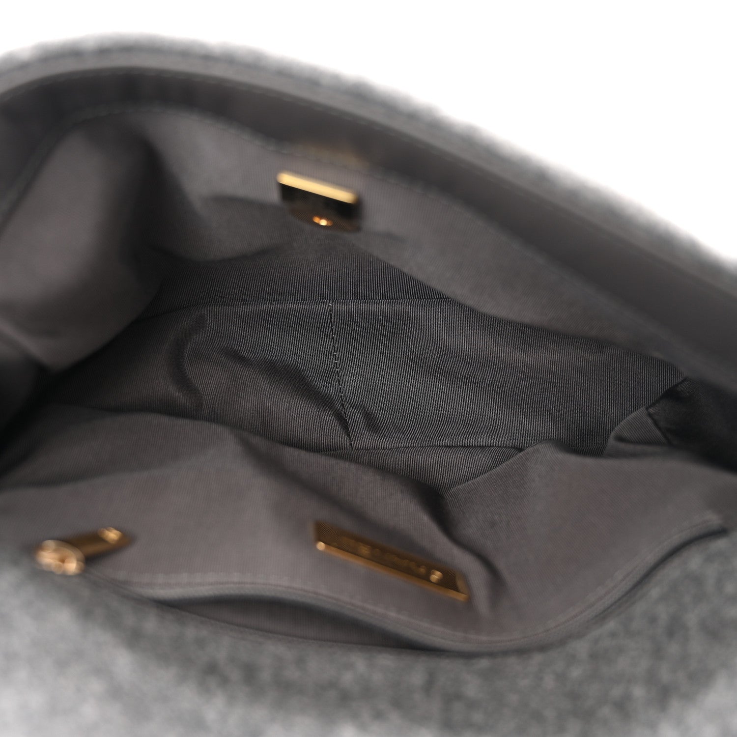 Chanel Wool Quilted Large Chanel 19 Flap Grey 5 of 10