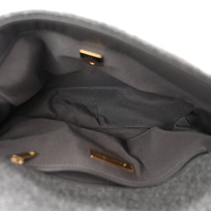 Chanel Wool Quilted Large Chanel 19 Flap Grey 5 of 10