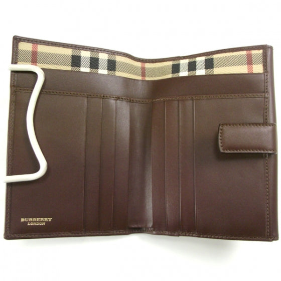 Burberry Leather Nova Check Wallet Brown 5 of 7
