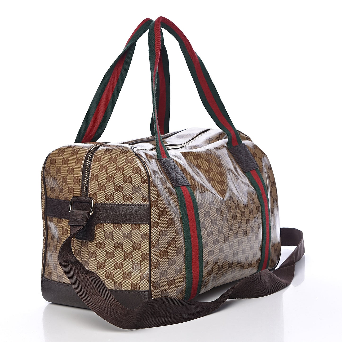 Crystal Monogram Web Large Carry On Duffle Bag Brown