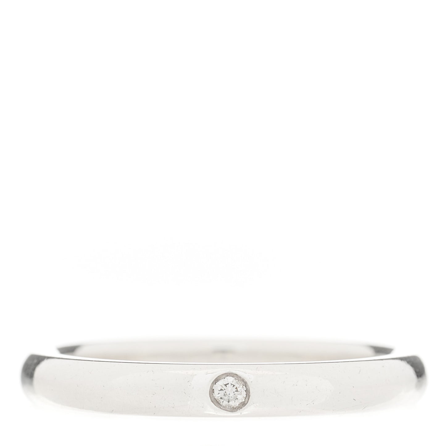 Sterling Silver Diamond Elsa Peretti Band Ring 53 6.5