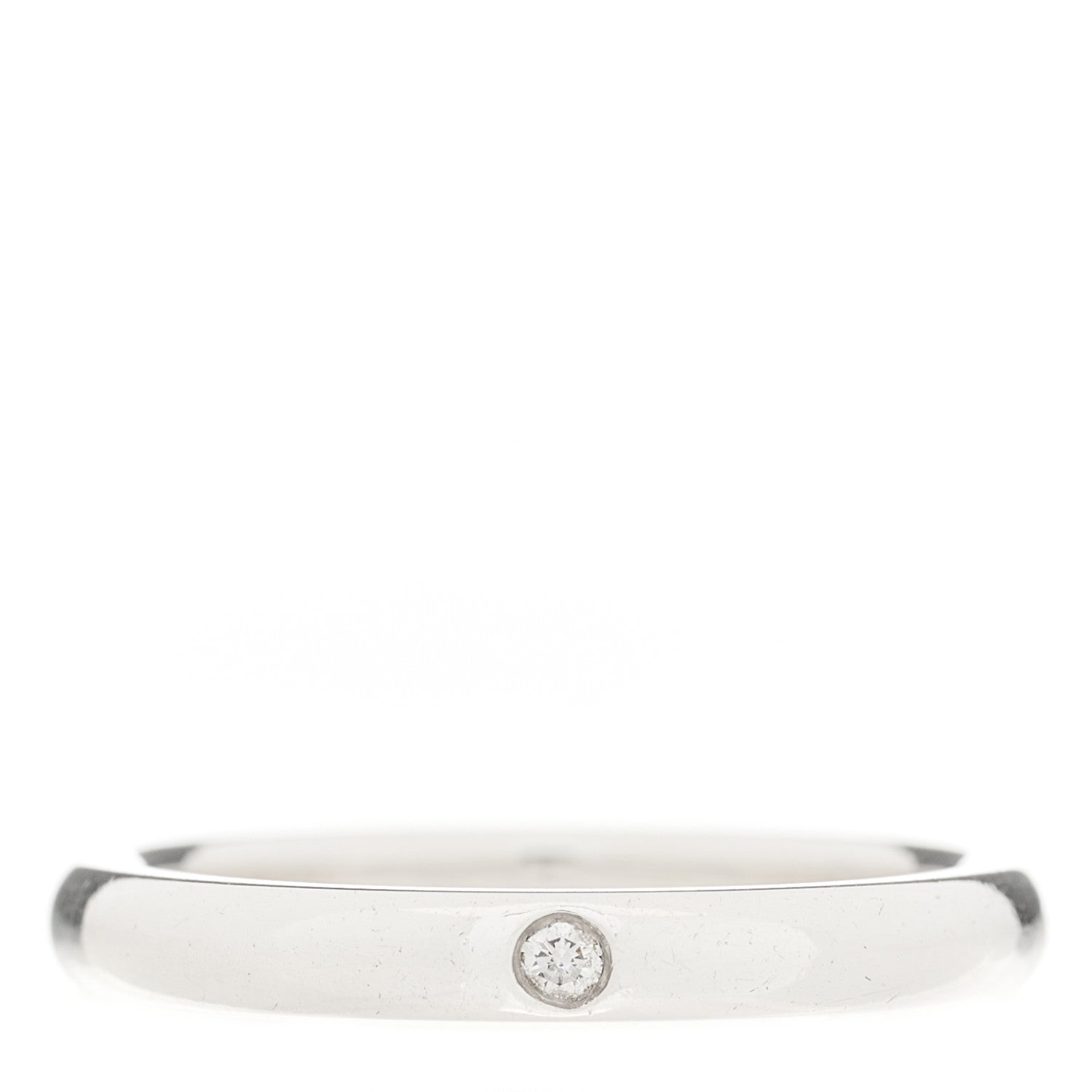 Tiffany Sterling Silver Diamond Elsa Peretti Band Ring 53 6.5 1 of 4