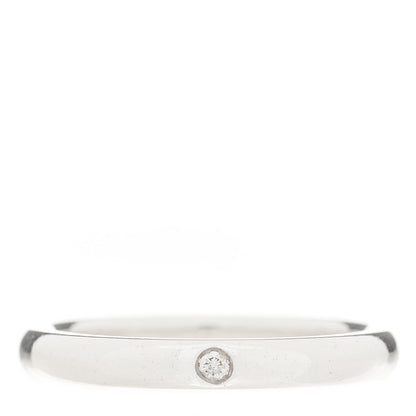 Tiffany Sterling Silver Diamond Elsa Peretti Band Ring 53 6.5 1 of 4