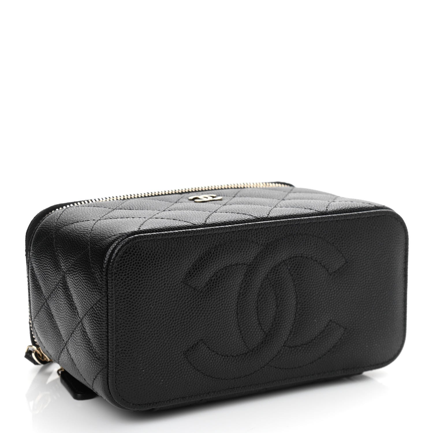Chanel Caviar Quilted Small Vanity Case With Chain Black 4 of 12