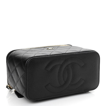 Chanel Caviar Quilted Small Vanity Case With Chain Black 4 of 12