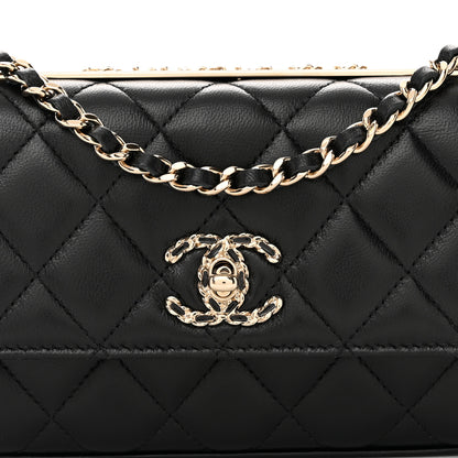 Chanel Lambskin Quilted Trendy CC Flap Phone Holder With Chain Black 8 of 13