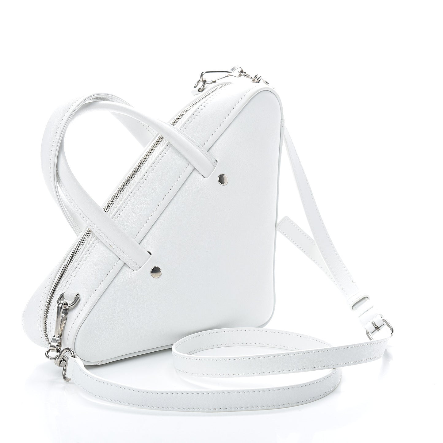 Calfskin XS Triangle Duffle White