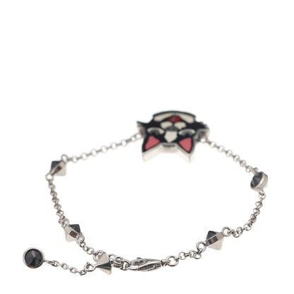 Gucci Sterling Silver Black Spinel Enamel Bosco Bracelet 3 of 4