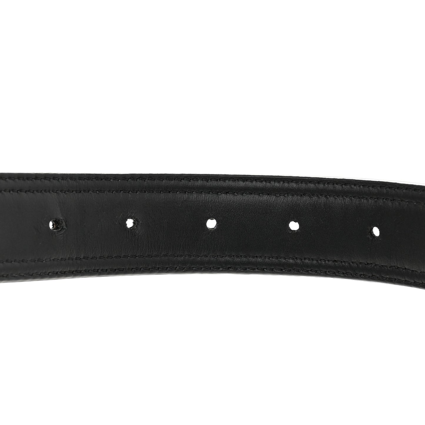 Canvas Calfskin Baguette Belt 85 34 Black Brown