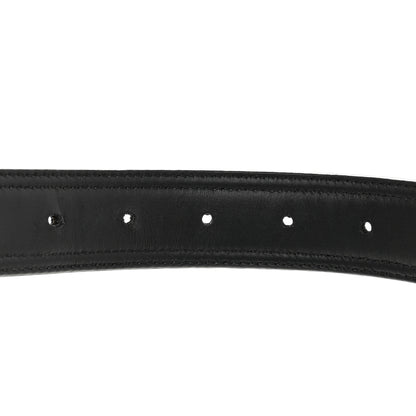 Fendi Canvas Calfskin Baguette Belt 85 34 Black Brown 4 of 6
