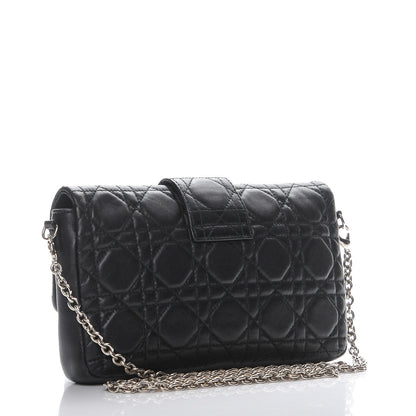 Christian Dior Lambskin Cannage New Lock Pouch Black 3 of 9