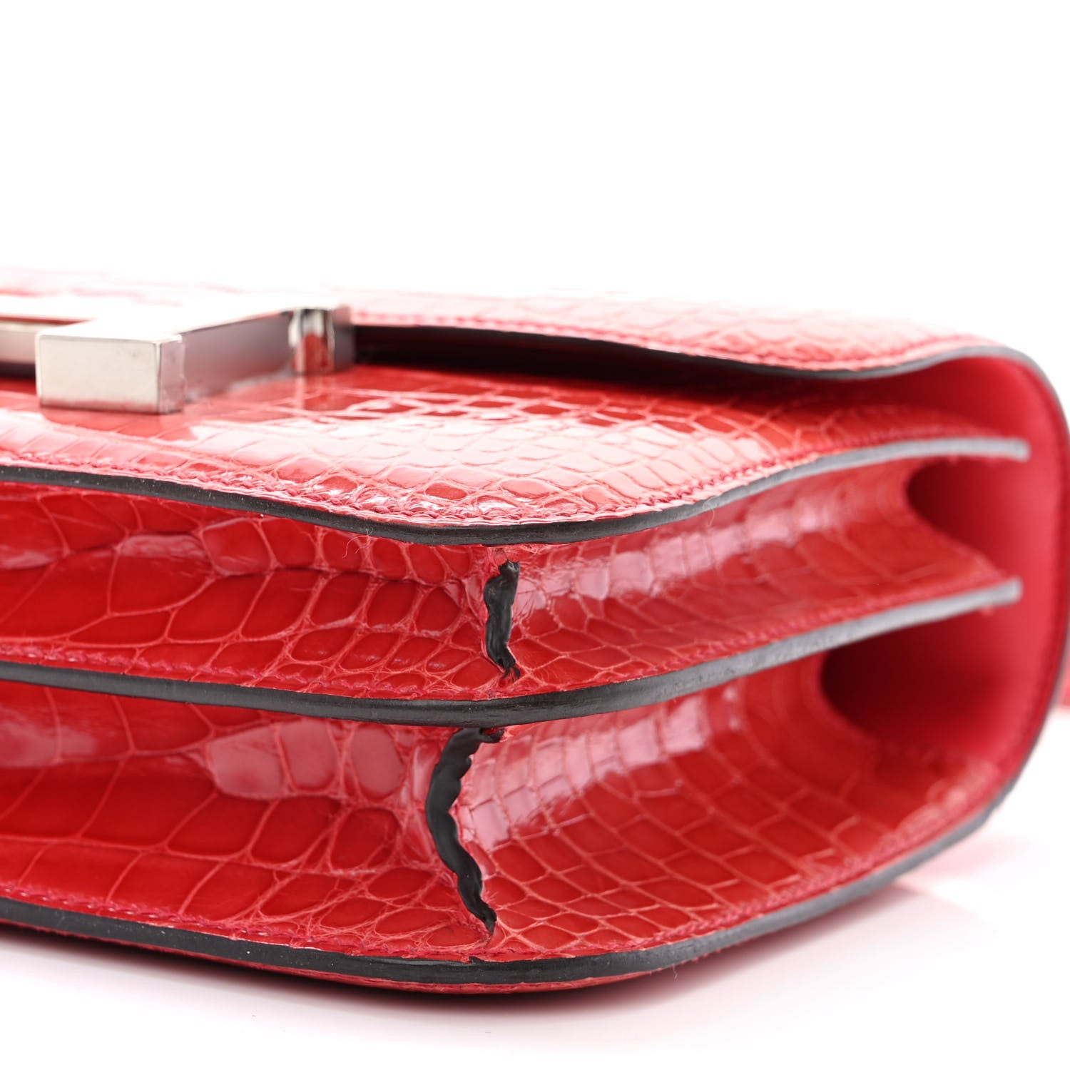 Hermes Shiny Alligator Constance 18 Bougainvillea 11 of 11