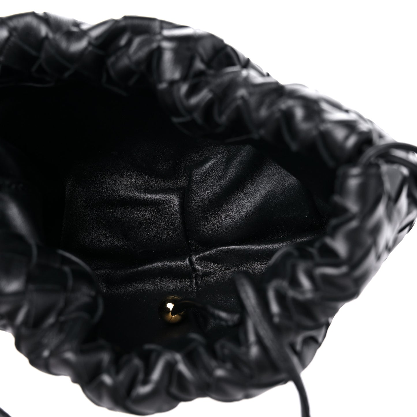 Nappa Intrecciato Mini Bulb Black