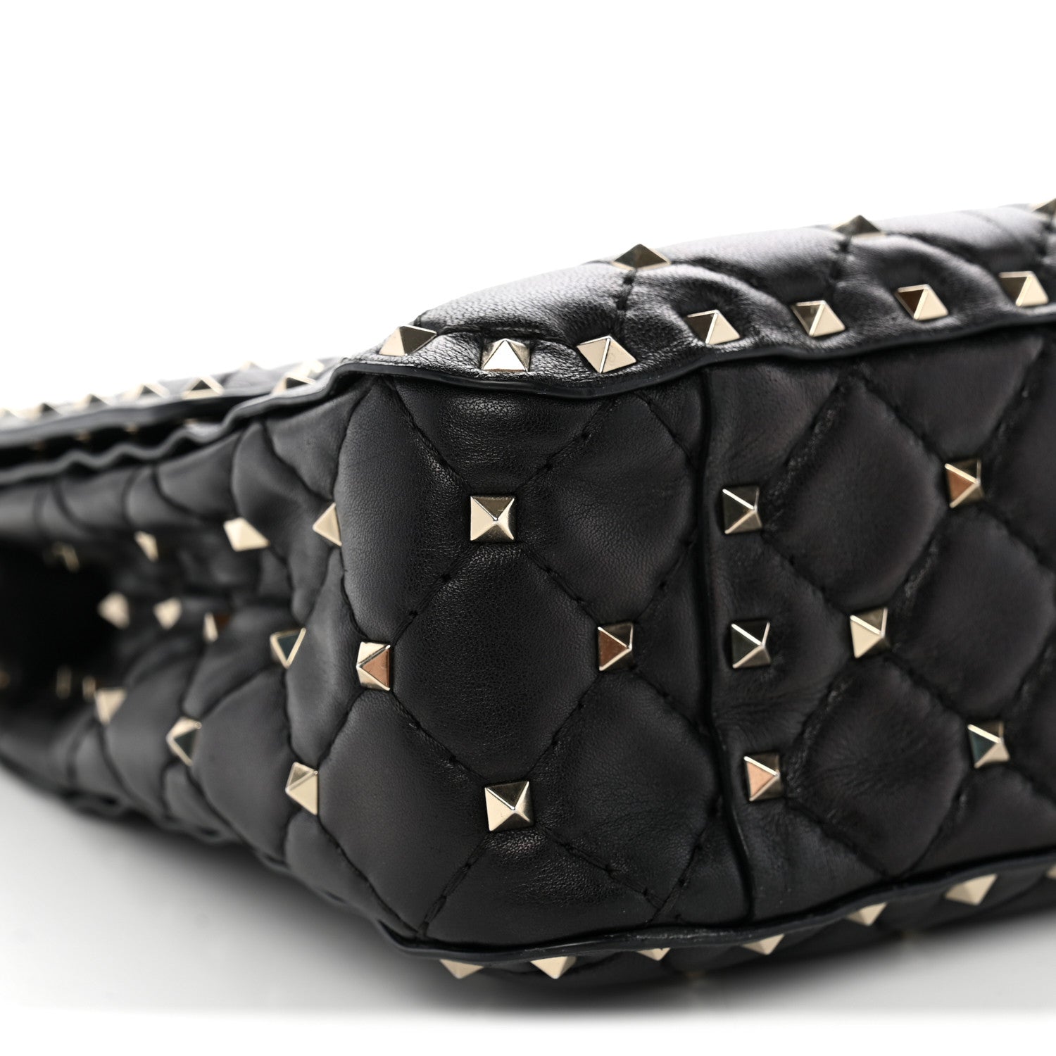 Valentino Garavani Nappa Medium Rockstud Spike Shoulder Bag Black 9 of 10