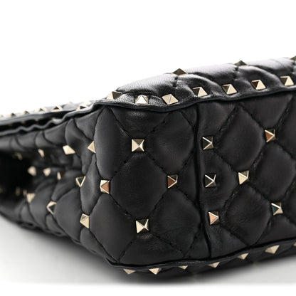 Valentino Garavani Nappa Medium Rockstud Spike Shoulder Bag Black 9 of 10