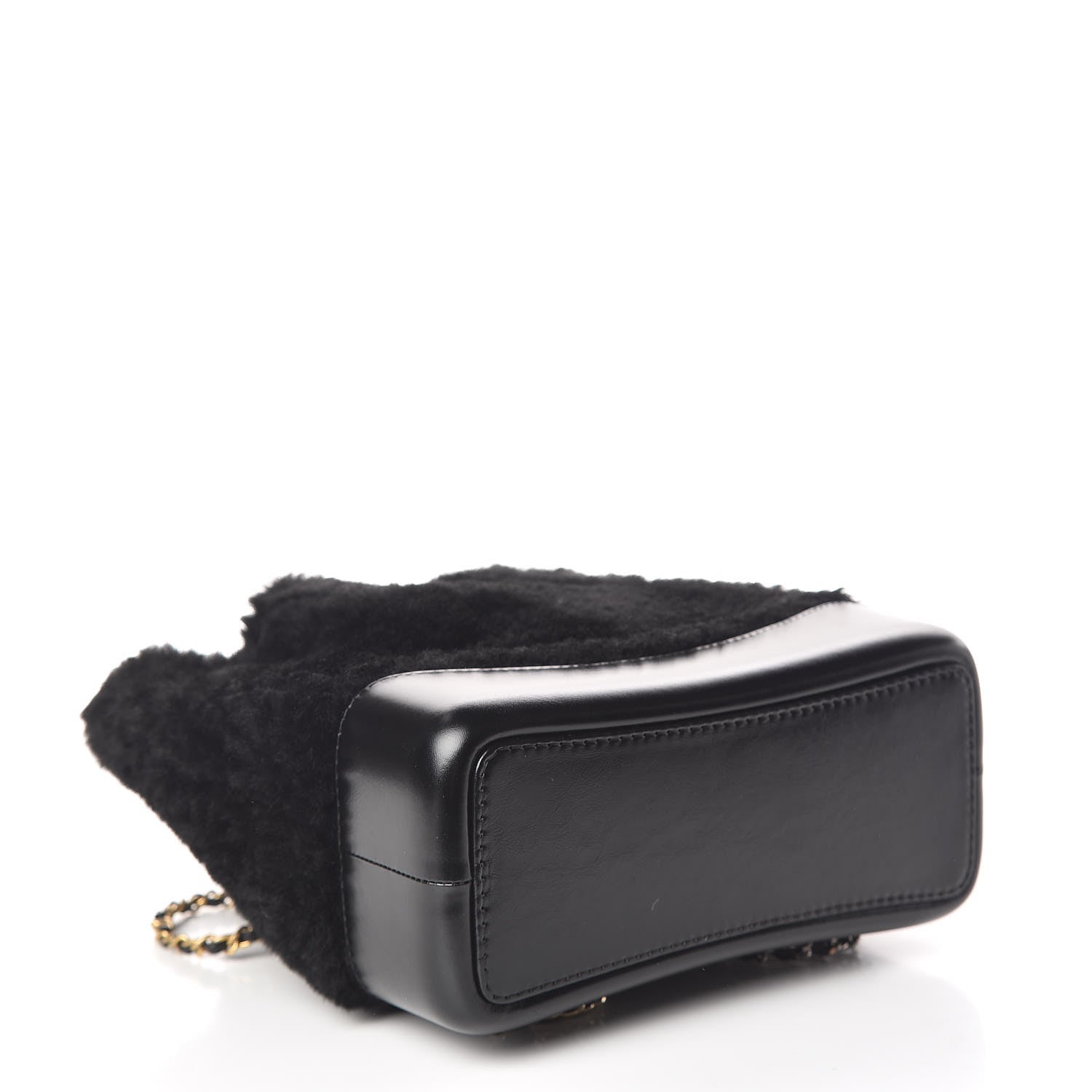 Chanel Shearling Small Gabrielle Backpack Black 4 of 10