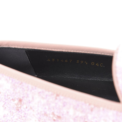Gucci Wool Tweed Horsebit Womens Jordaan Loafers 39.5 Pink White Perfect Pink 6 of 10