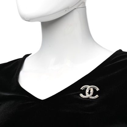 Chanel Baguette Crystal CC Brooch Light Gold 2 of 5