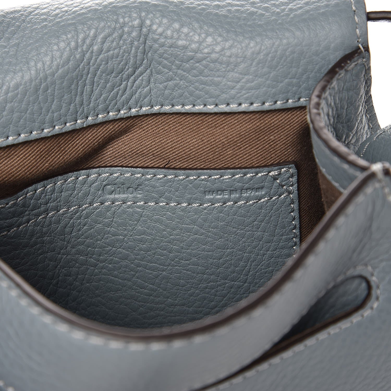 Chloe Calfskin Mini Marcie Round Crossbody Bag Cloudy Blue 6 of 8