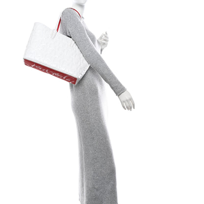 Christian Louboutin Nappa Embossed East West Cabata Tote White 2 of 12