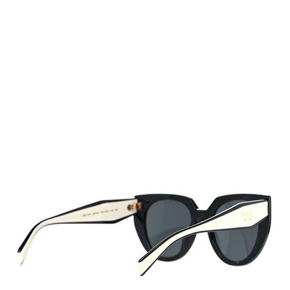 Prada Acetate Sunglasses SPR 14W Black White 4 of 6