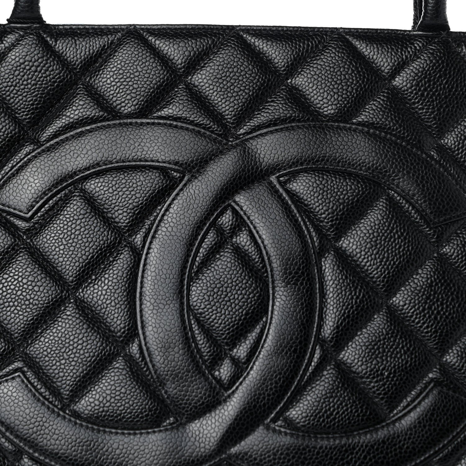 Chanel Caviar Quilted Medallion Tote Black 8 of 10