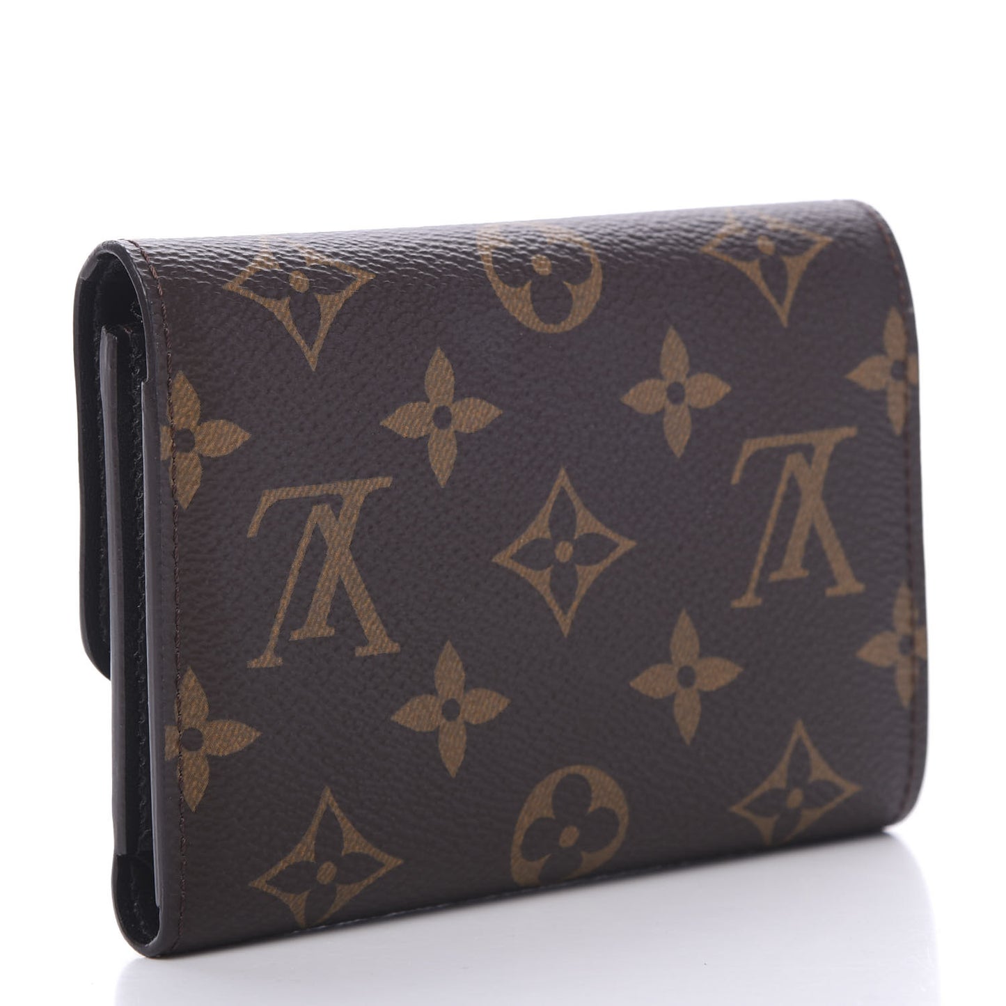 Monogram Flower Lock Compact Wallet Black