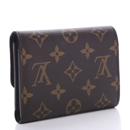 Louis Vuitton Monogram Flower Lock Compact Wallet Black 2 of 6