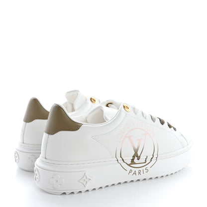 Louis Vuitton Monogram Time Out Sneakers 38 White Green 5 of 11