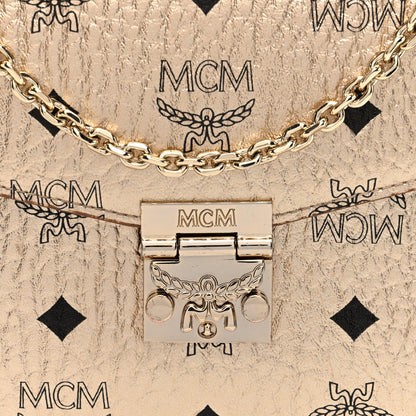 MCM Metallic Visetos Medium Patricia Wallet On Chain Gold 7 of 11