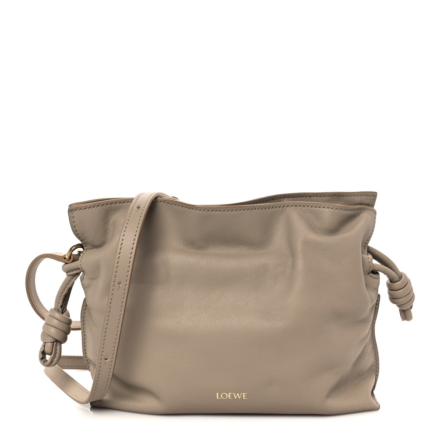 Loewe Calfskin Mini Flamenco Knot Clutch Sand 1 of 10