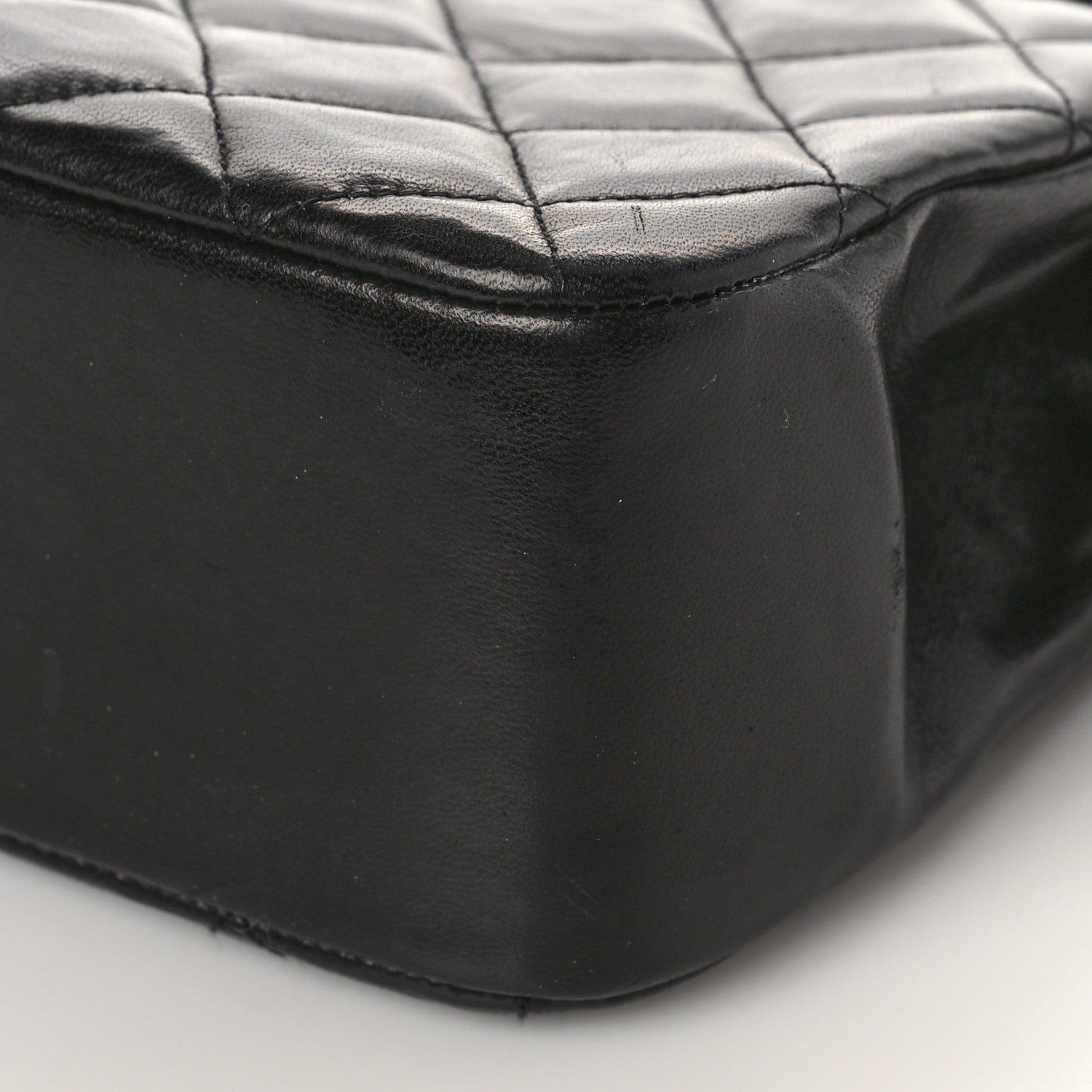 Chanel Lambskin Quilted Shoulder Bag Black 8 of 9