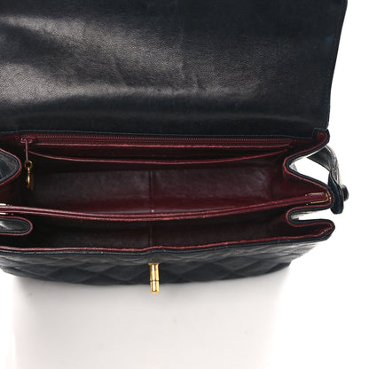 Chanel Lambskin Quilted CC Flap Shoulder Bag Navy 5 of 16