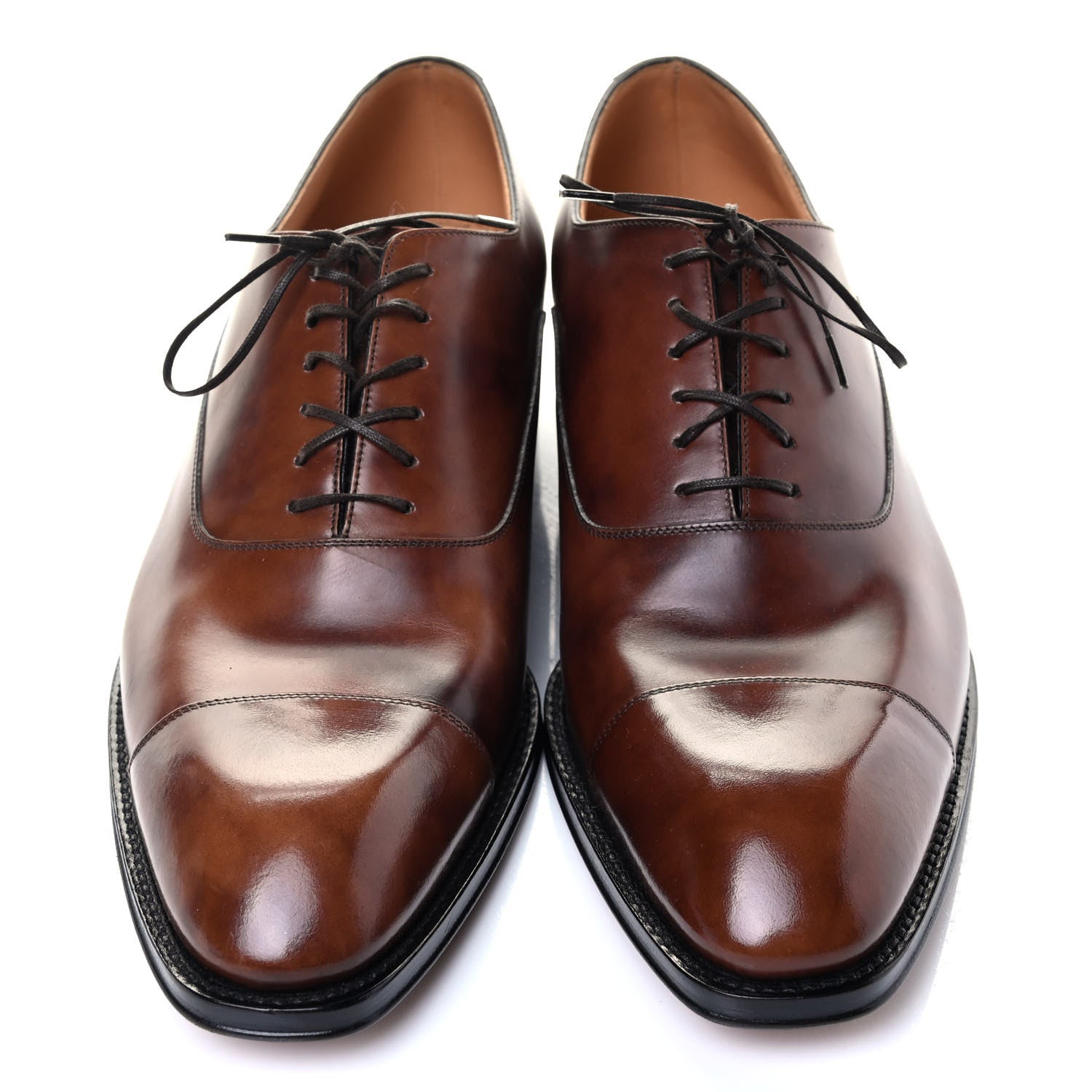 Louis Vuitton Calfskin Mens Oxfords 8 Brown 4 of 6