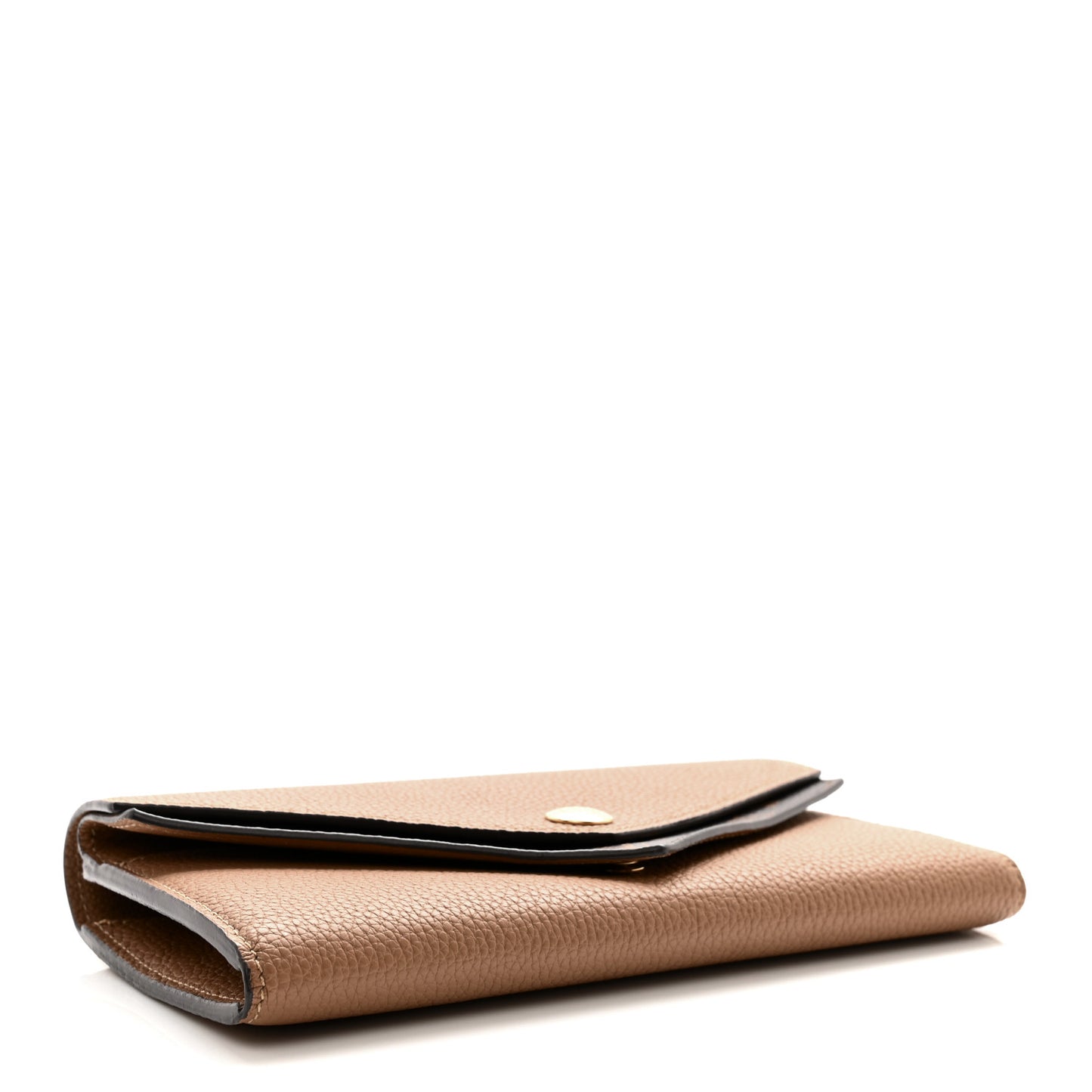 Calfskin Double V Wallet Sesame