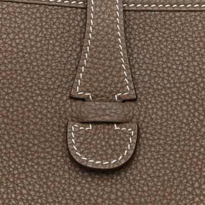 Hermes Taurillon Clemence Evelyne III PM Etoupe 8 of 10