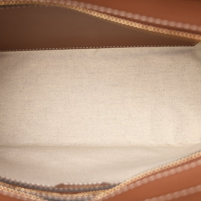Burberry Canvas Smooth Calfskin Two Tone Small Pocket Bag Natural Malt Brown 5 of 13