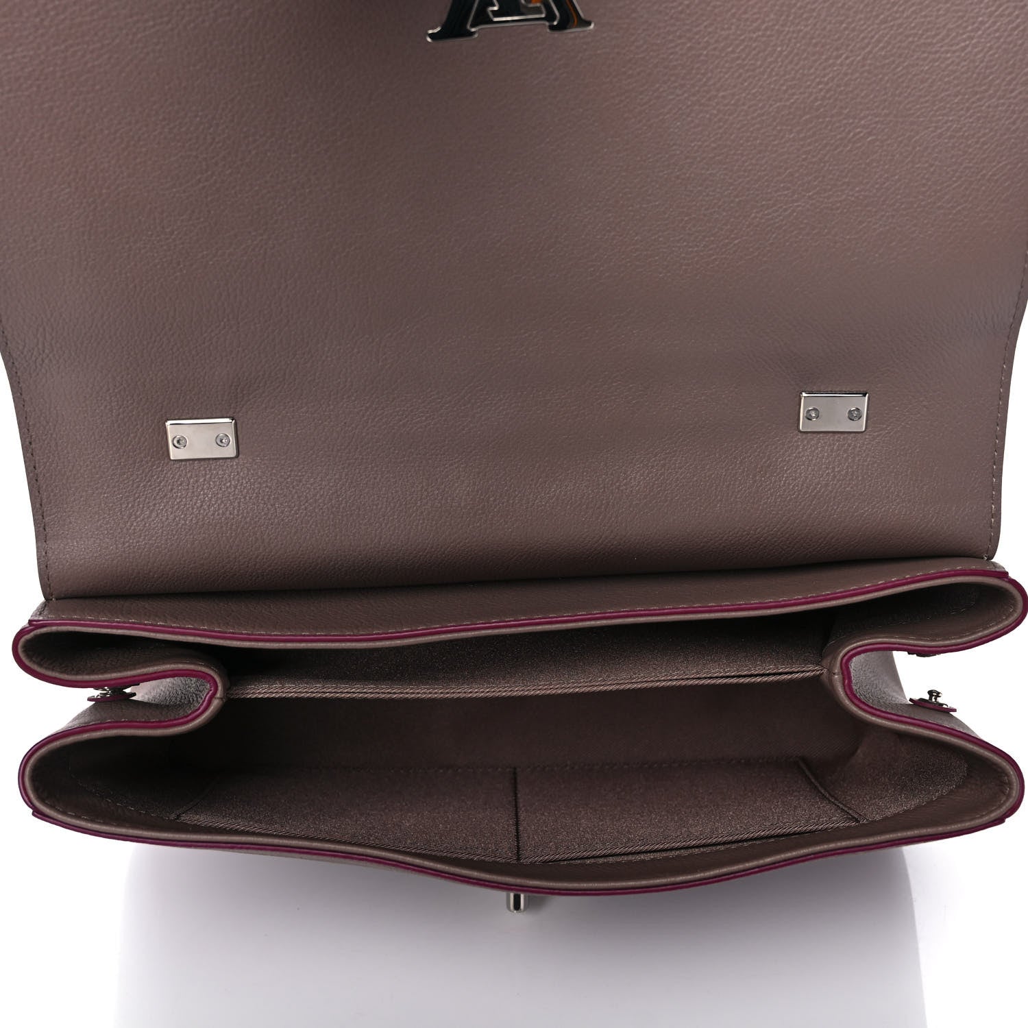 Louis Vuitton Soft Calfskin Lockme II Top Handle Taupe Glace 5 of 11