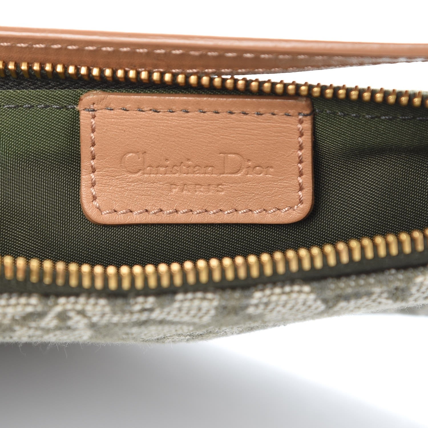 Christian Dior Monogram Mini Saddle Pochette Green 6 of 9