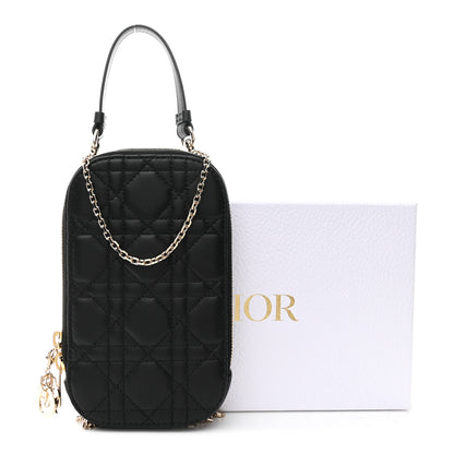 Christian Dior Lambskin Cannage Lady Dior Phone Holder Black 11 of 11