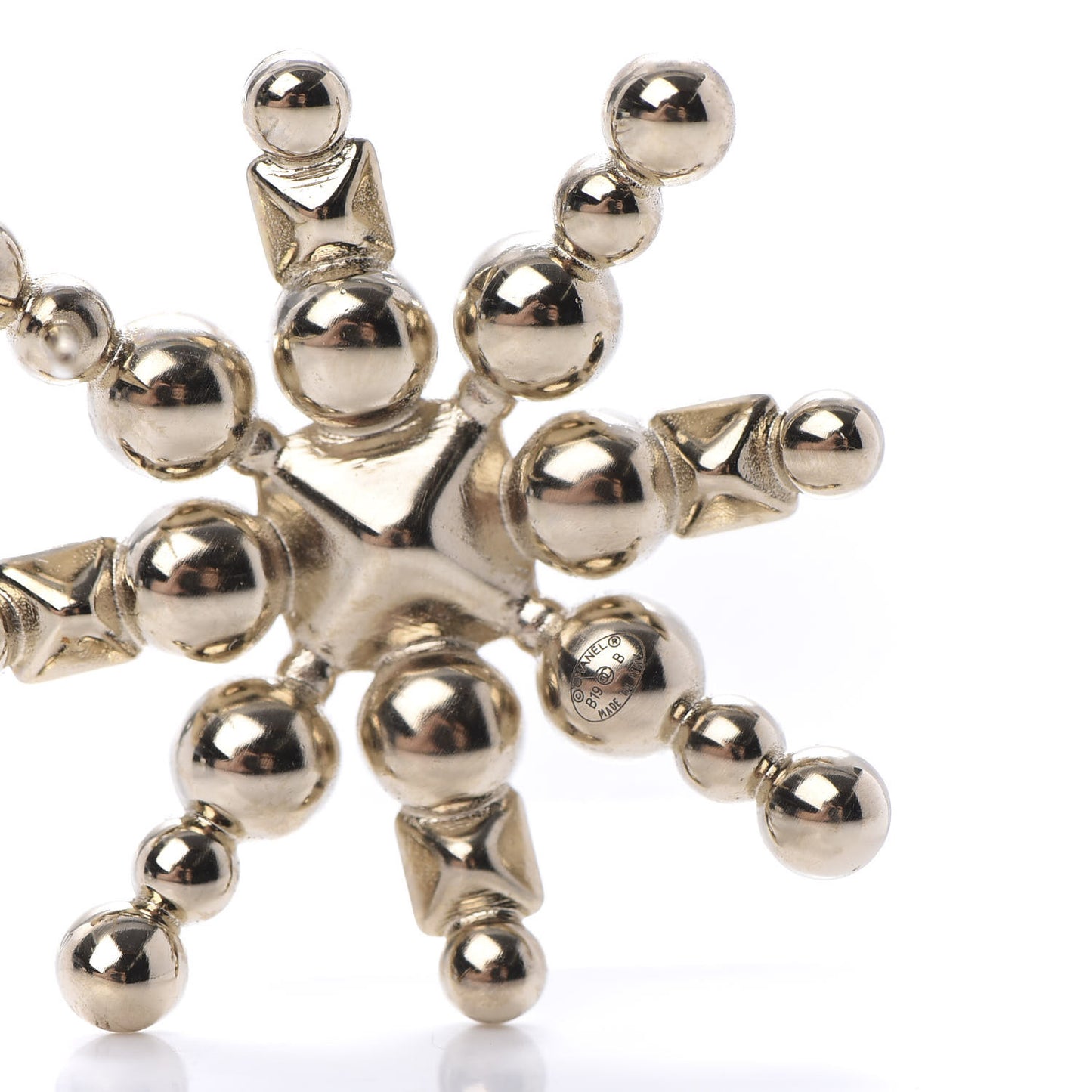 Crystal Pearl Star Glass Earrings Gold
