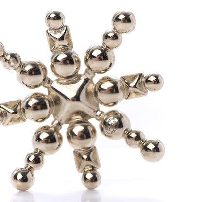 Chanel Crystal Pearl Star Glass Earrings Gold 4 of 5
