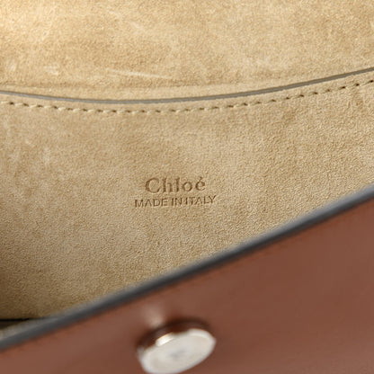 Chloe Calfskin Suede Mini Chain Faye Shoulder Bag Tobacco 8 of 10