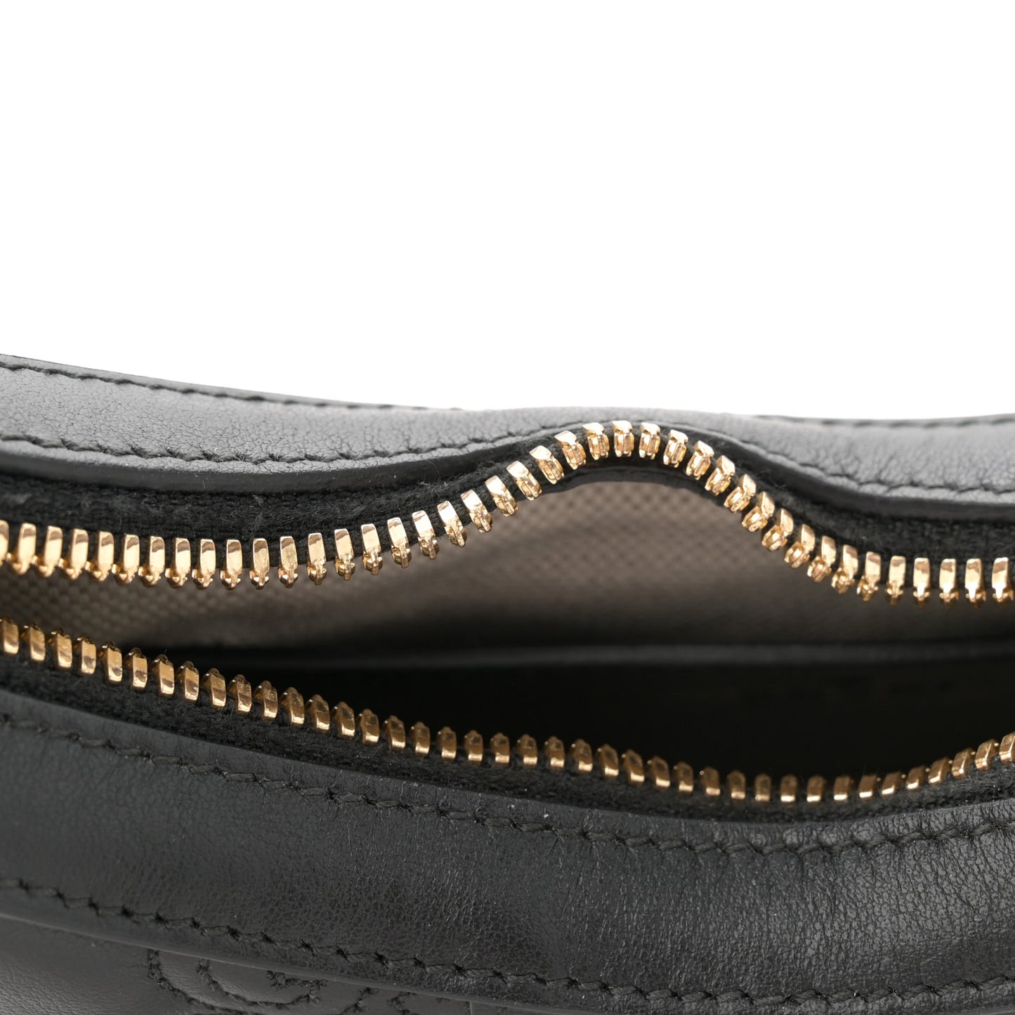 Calfskin GG Matelasse Mini Hobo Shoulder Bag Black