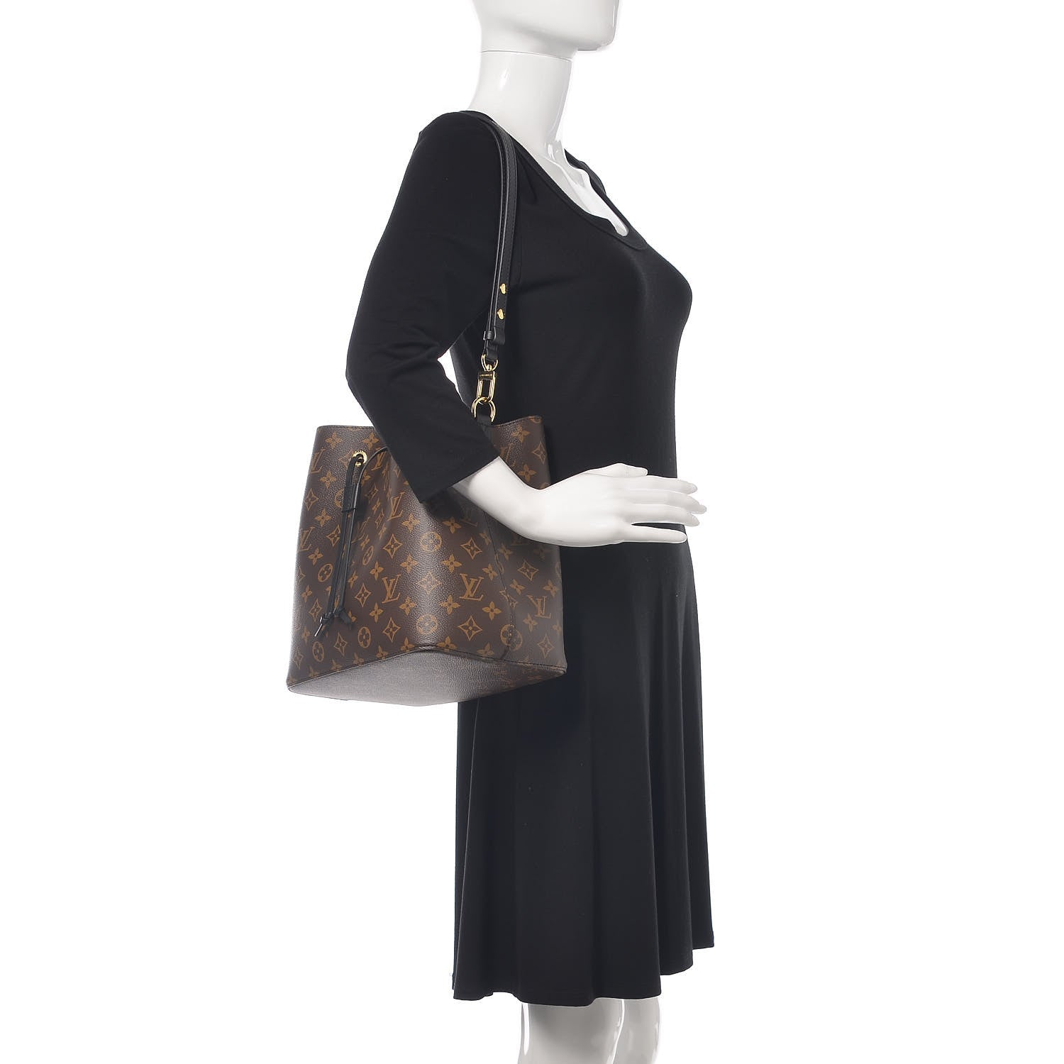 Louis Vuitton Monogram Neonoe MM Black 2 of 8